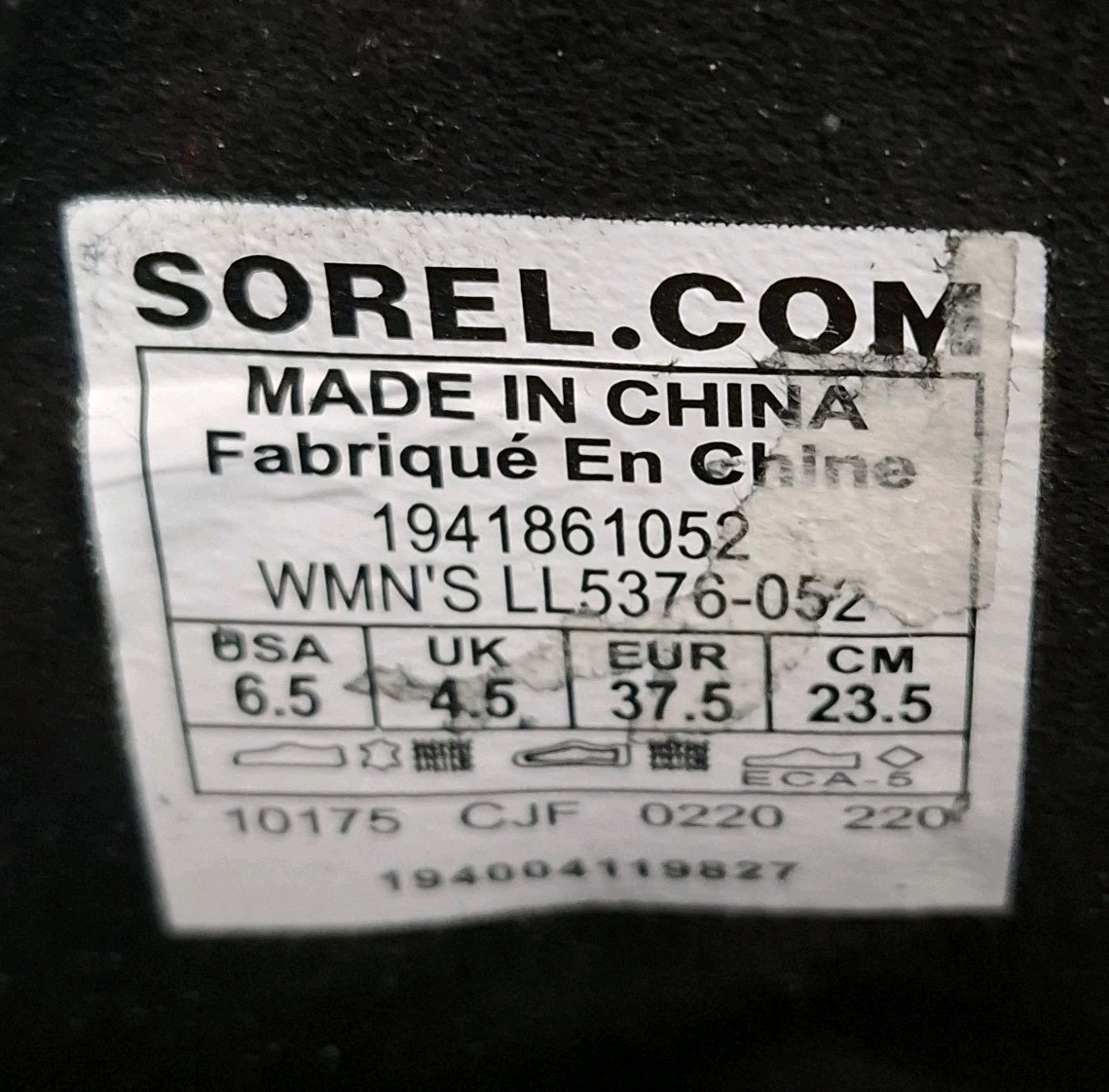 Sorel Joan of Arctic II Chelsea Wedge Ankle Boots Black Leather US 6.5 EU 37.5