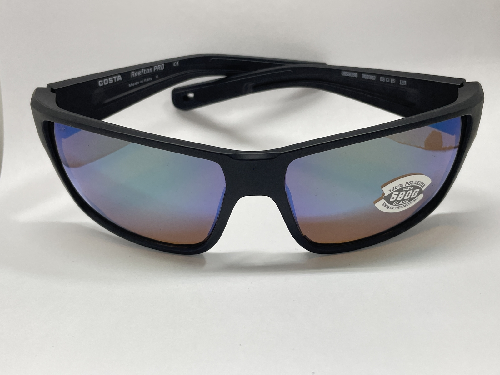 Costa Del Mar Reefton Pro sunglasses matte black frame green 580G glass lens