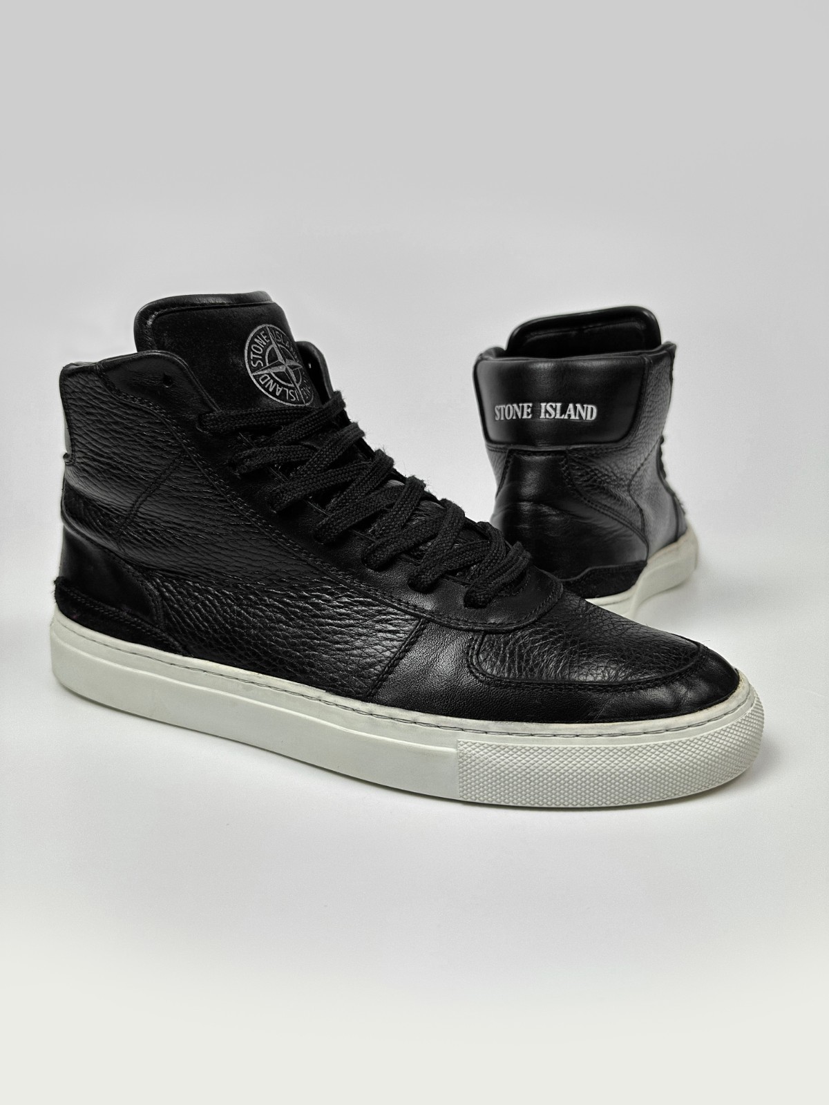 Stone Island x Diemme Leather High-Top Sneakers Trainers Men’s IT41/US8/UK7/EU41