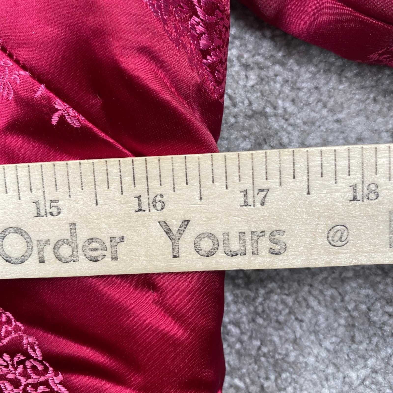Chong Shin Brocade Jacket Red Silk Blend Mandarin Collar Dragon Floral Pattern