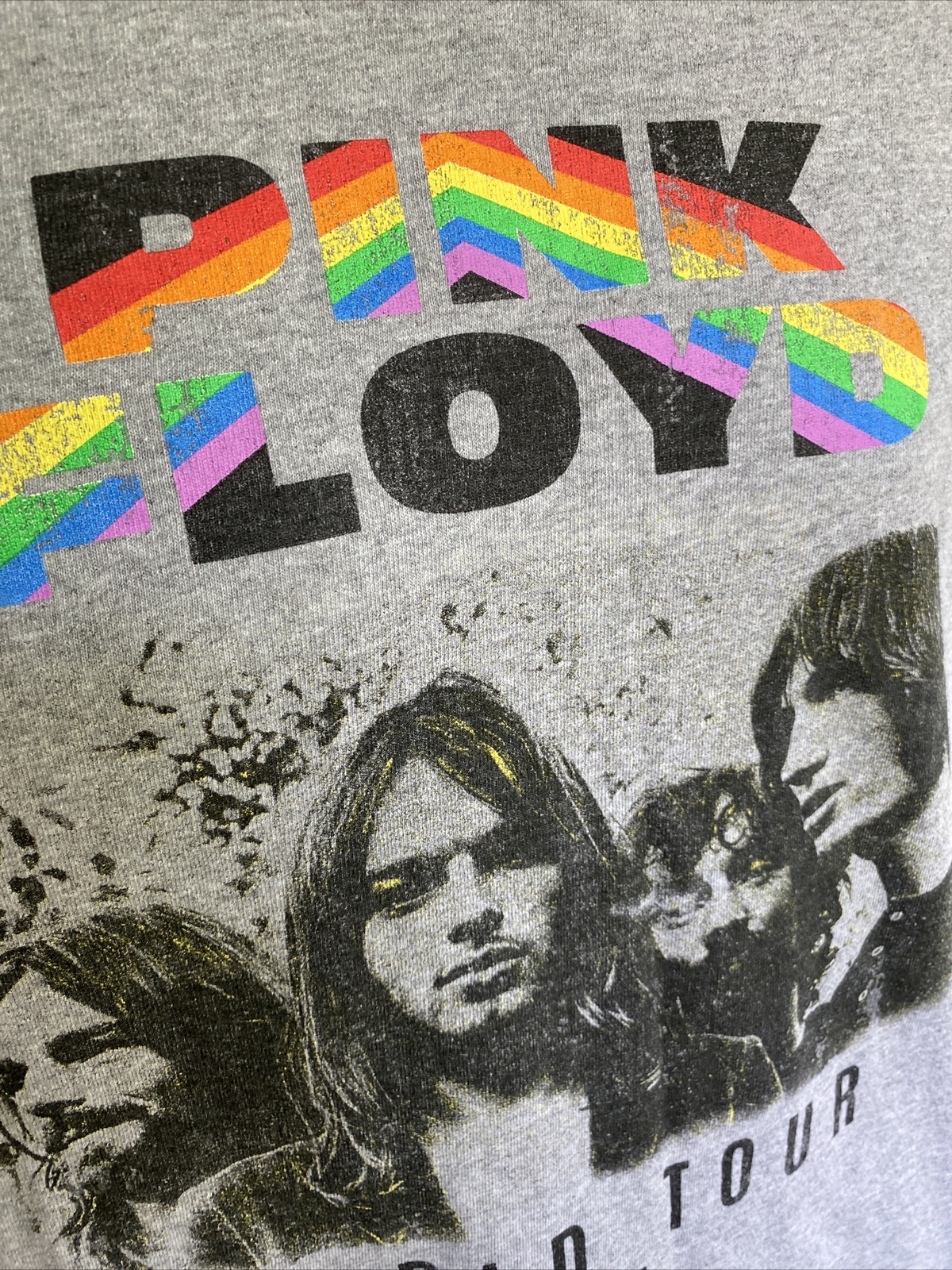 Reproduction Pink Floyd World Tour Shirt Dark Side of the Moon XL Gray