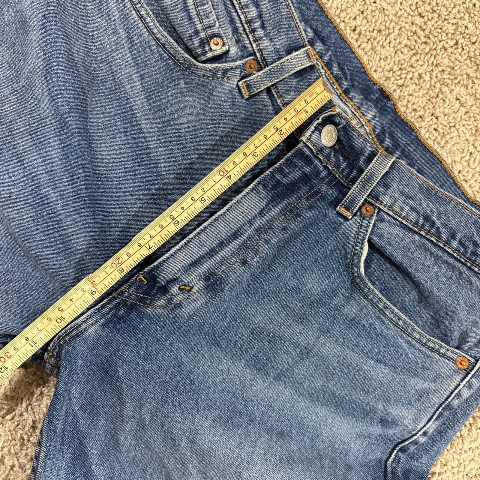 Levis 505 Jeans Mens 34×34 Blue Regular Fit Straight Leg Stretch Denim EUC