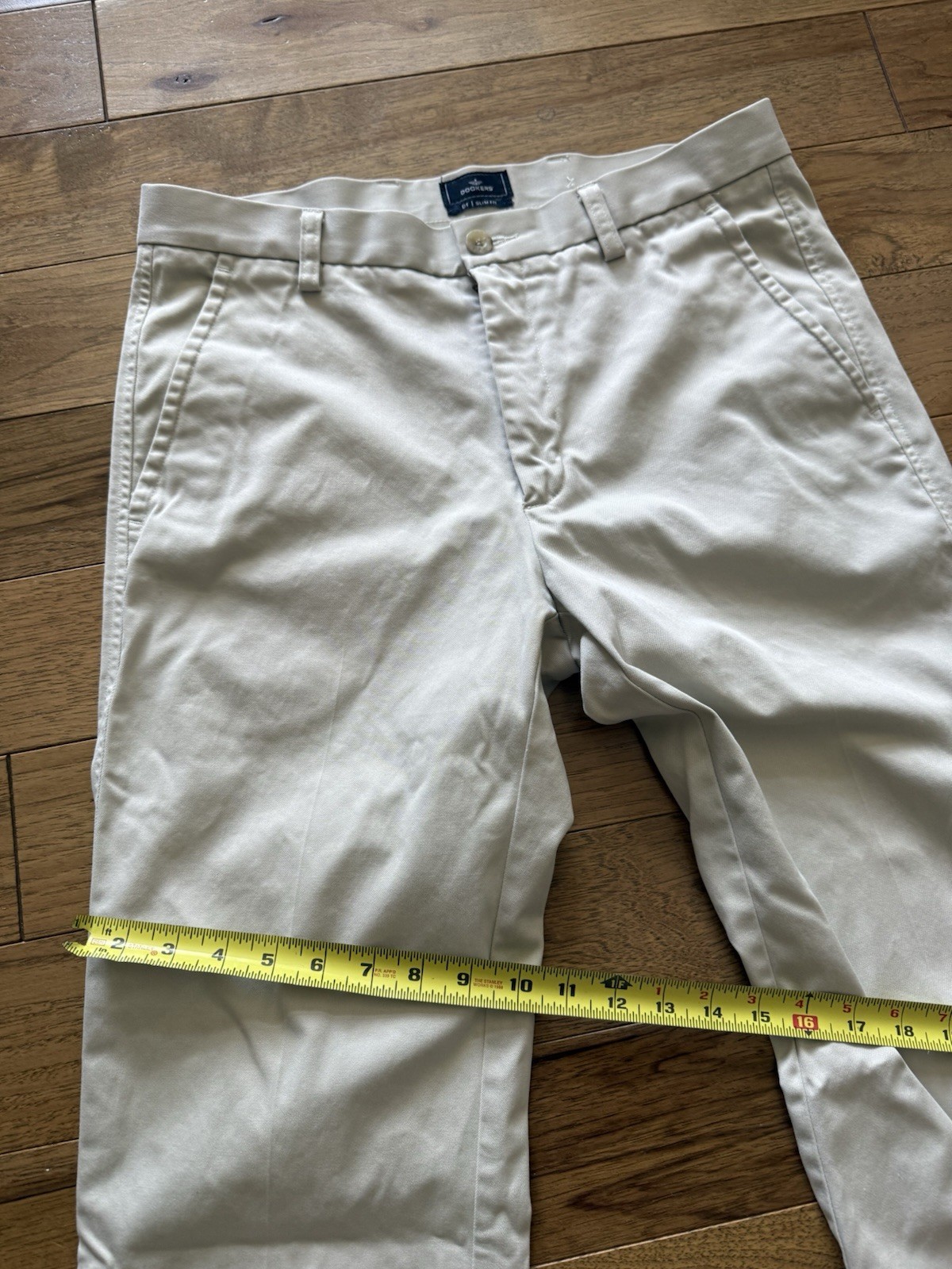 Dockers Mens Chino Pants 33×30 Khaki Pleated Relaxed Fit Classic Vintage 00s