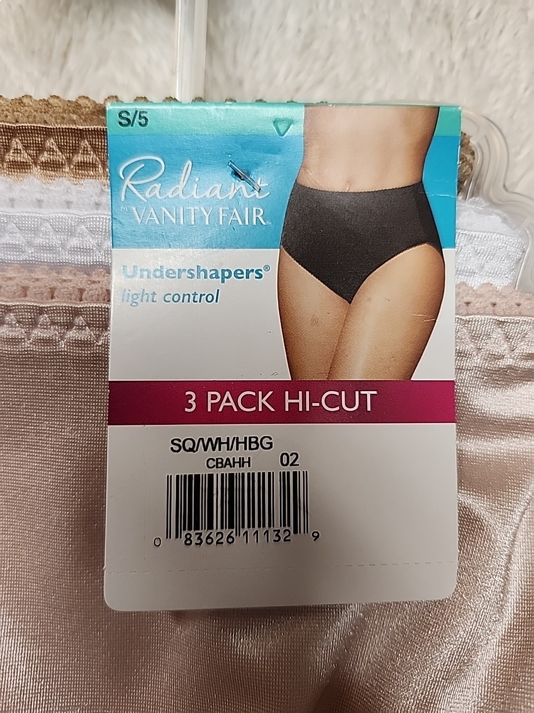New Vanity Fair Light Control Smoothing Undershapers Hi-Cut 3 Pk Panties 5 Small
