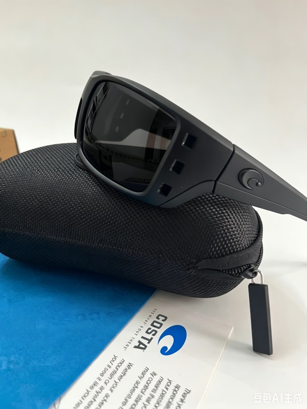 Costa Del Mar Men’s Rinconcito Matte Black /Gray Mirror Polarized Sunglasses 580