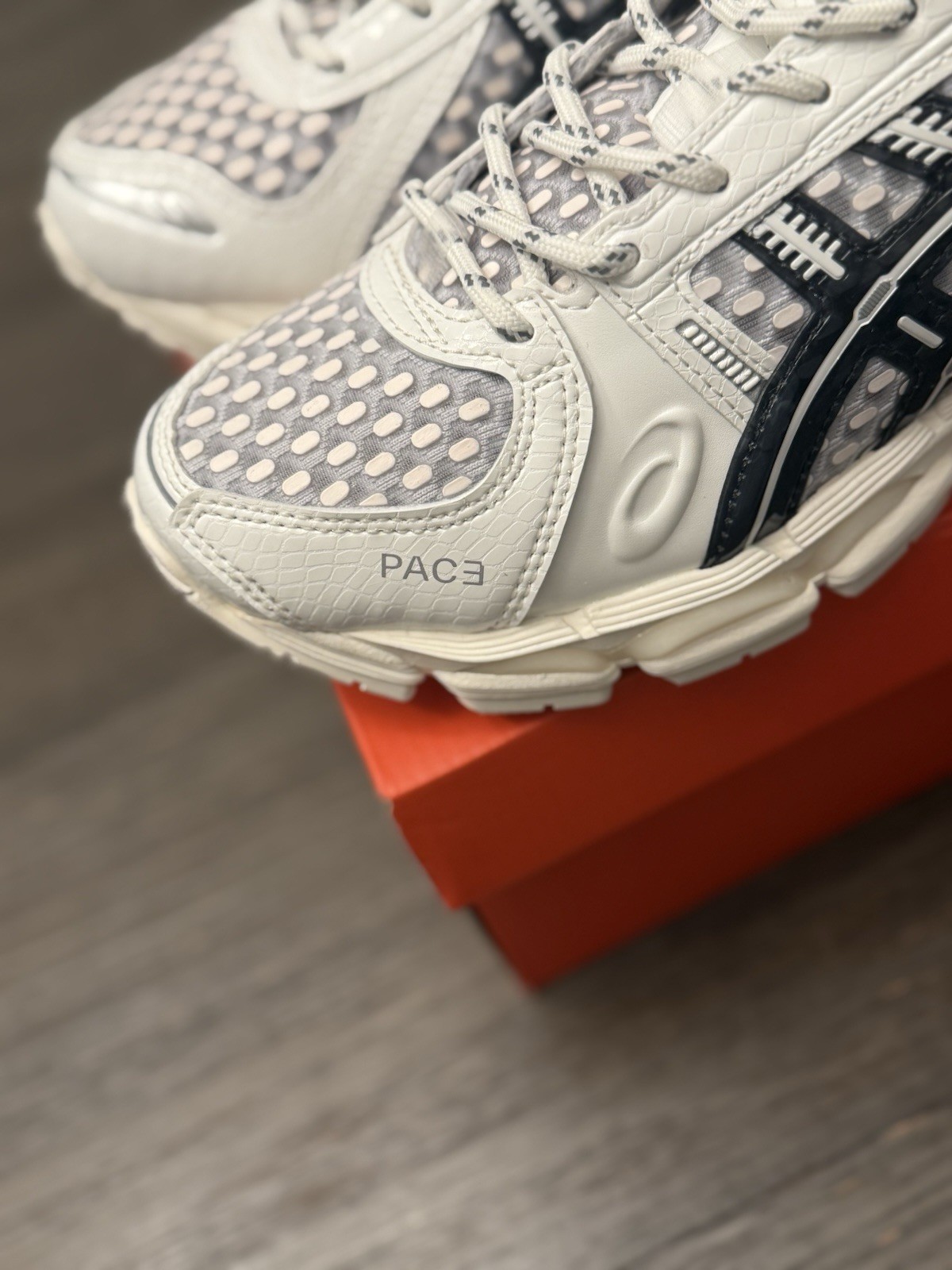 Size 5.5 – ASICS x PACE Gel-Kayano 12.1 Shoes Cream/Black “1203B001-100”