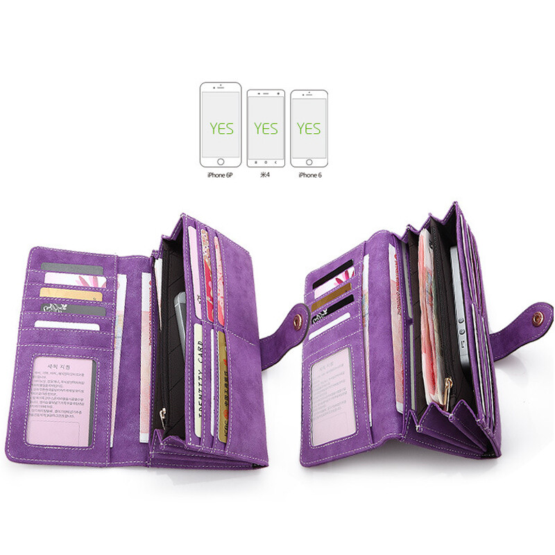 Women PU Leather Wallet Clutch Long Phone Card Holder Purse Handbag Best Gift US