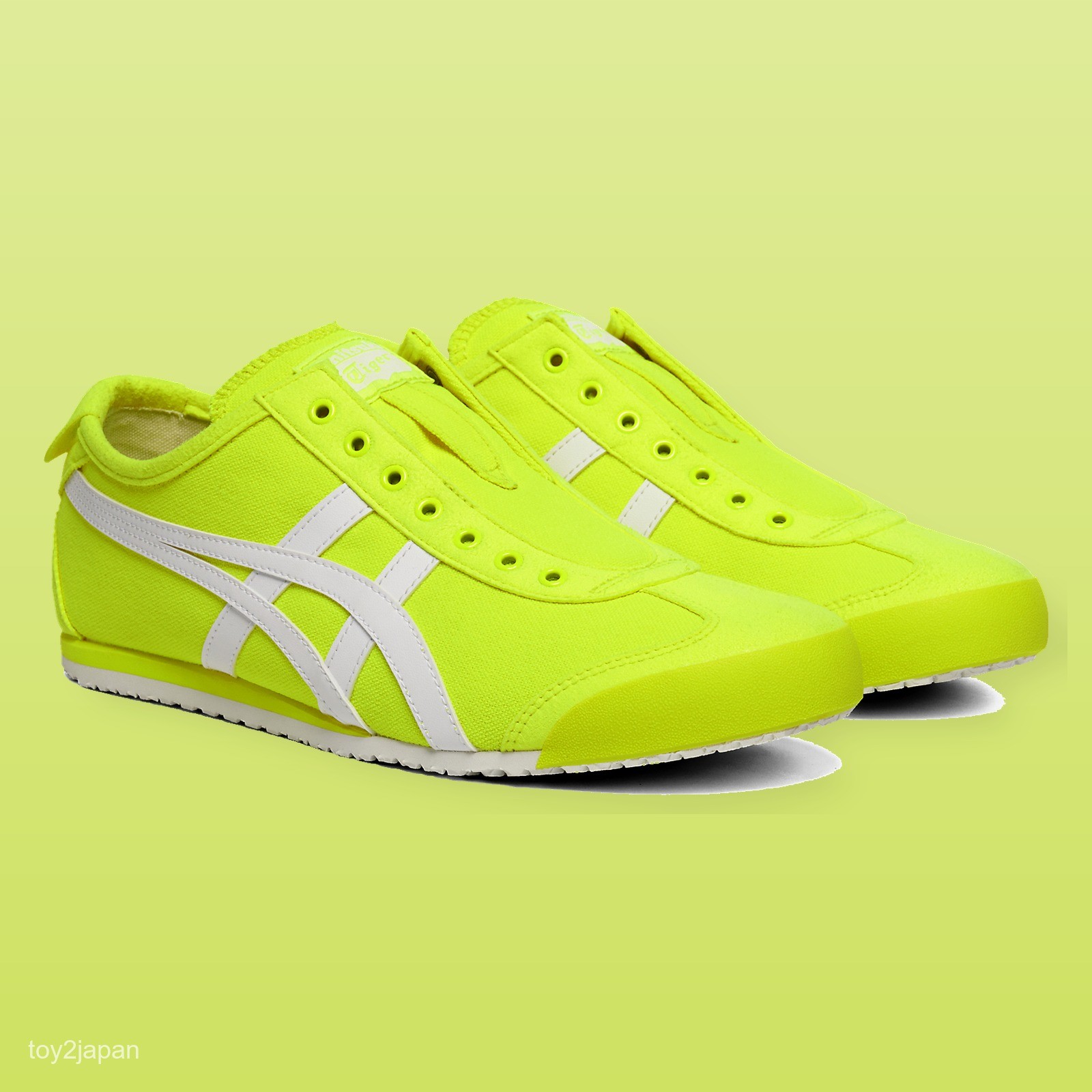 Onitsuka Tiger MEXICO 66 SLIP-ON 1183A360-752 Safety Yellow White Men’s Size New