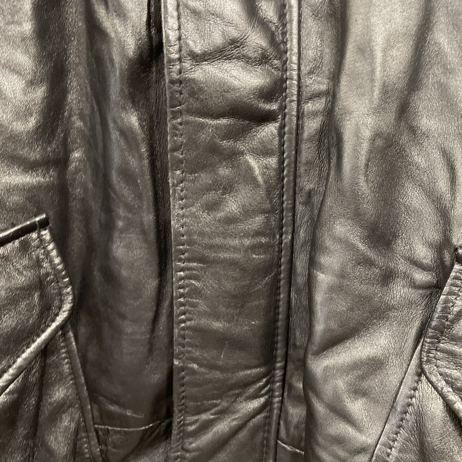 Ruggadier Black Lambskin Leather Bomber Jacket Men’s Size 2XL Vintage 90’s