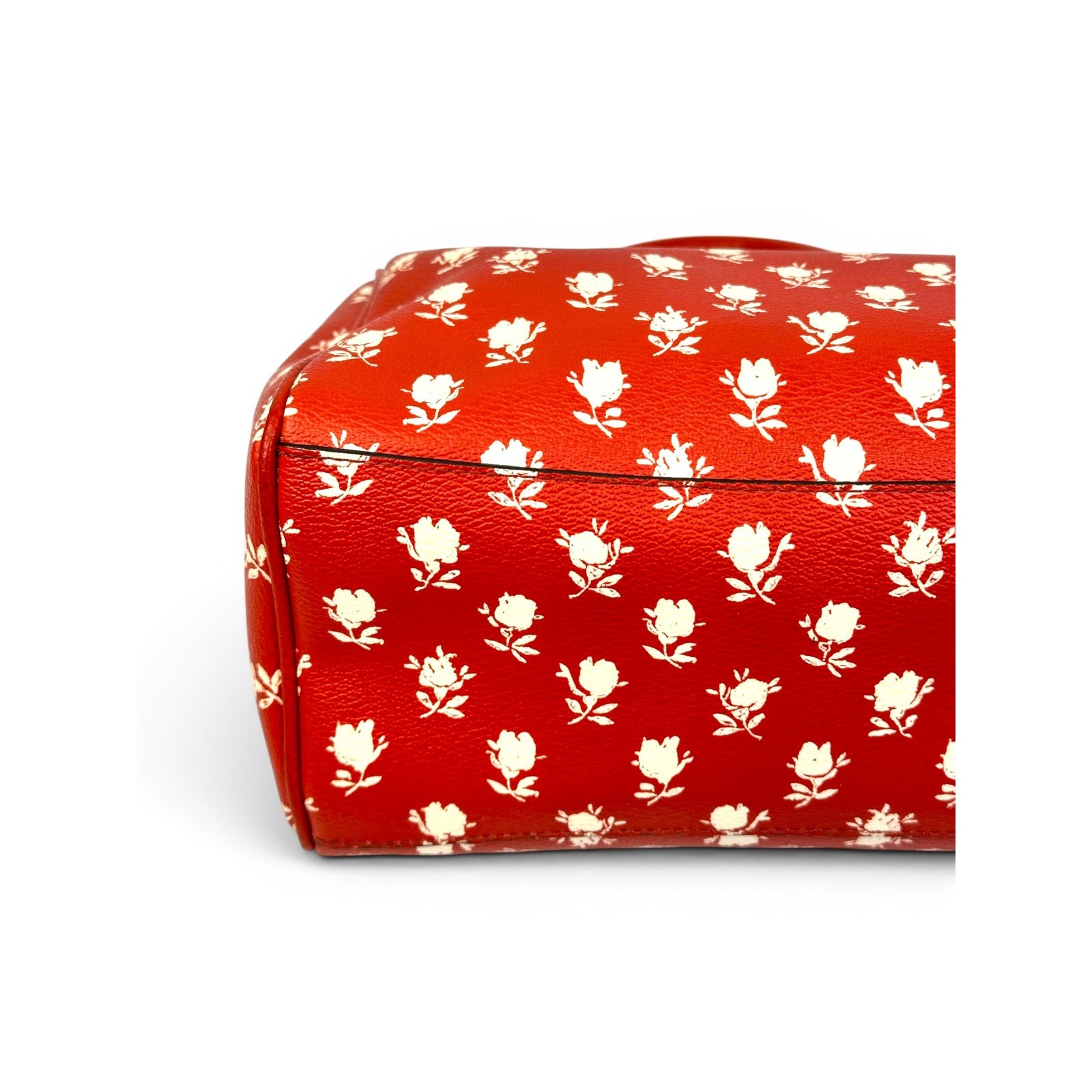 Coach Mini Bennett Badlands Floral Print Carmine Red Satchel Crossbody Bag