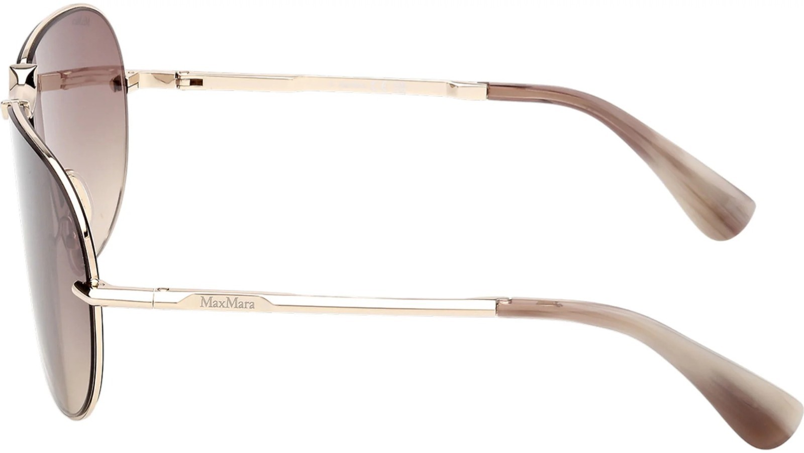NEW MAX MARA MM0134 32F GOLD/BROWN GRADIENT AUTHENTIC SUNGLASSES 59-13-125