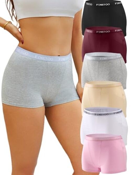 Womens Cotton Boy Shorts Medium Black&grape Purple&ash Gray&white&pink&beige