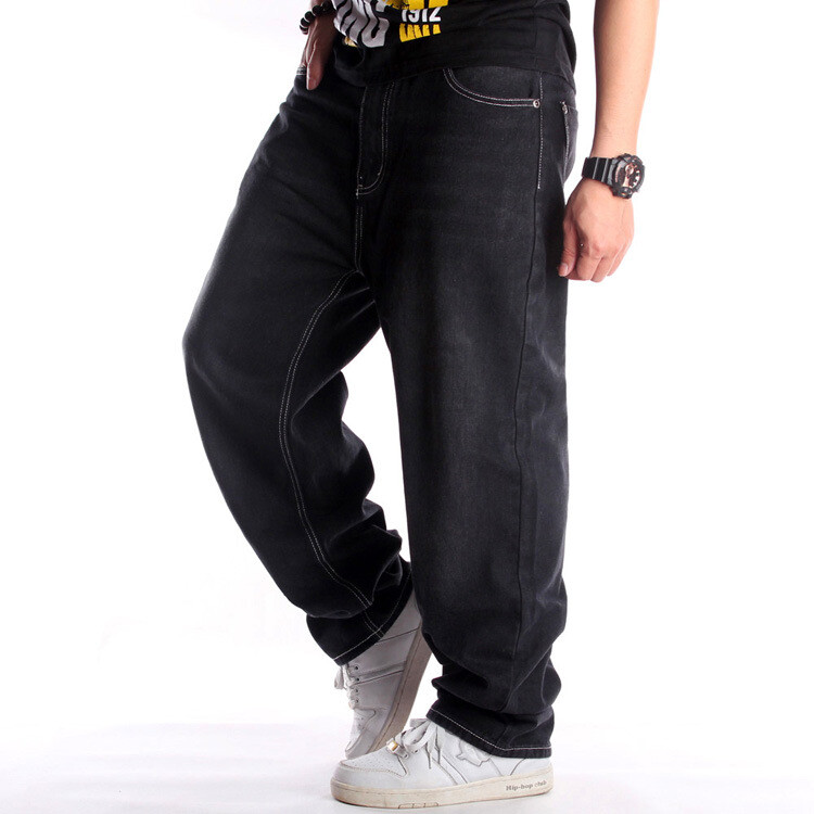 Men’s Washed Jeans Hip hop Pants Baggy Trousers Oversized 34 36 38 40 42 44 46