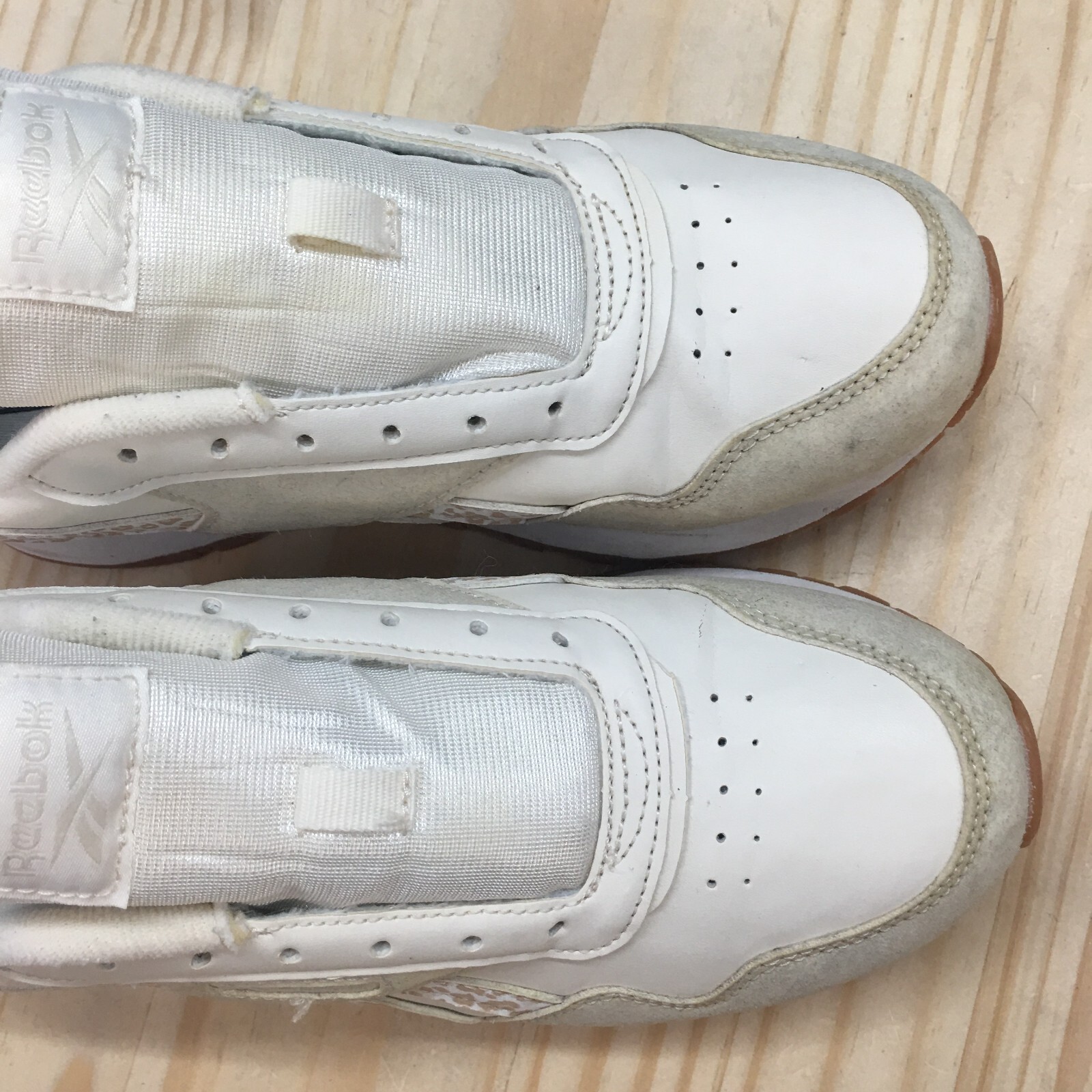 Reebok Shoes Womens 8 Classic Leopard Print Sneakers AR30142W White Leather