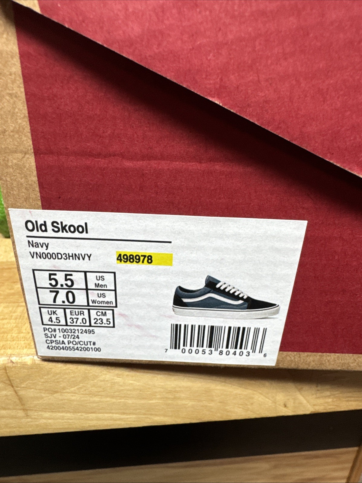 VANS Old Skool Navy Blue Sneakers Men’s Size 5.5, Women’s Size 7