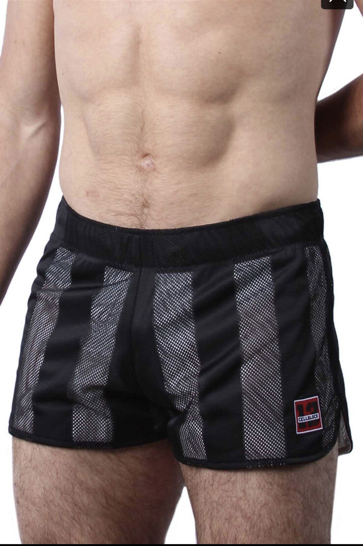 CELLBLOCK 13 White & Black Midfield Mesh Reversible Short Cell Block 13 Large
