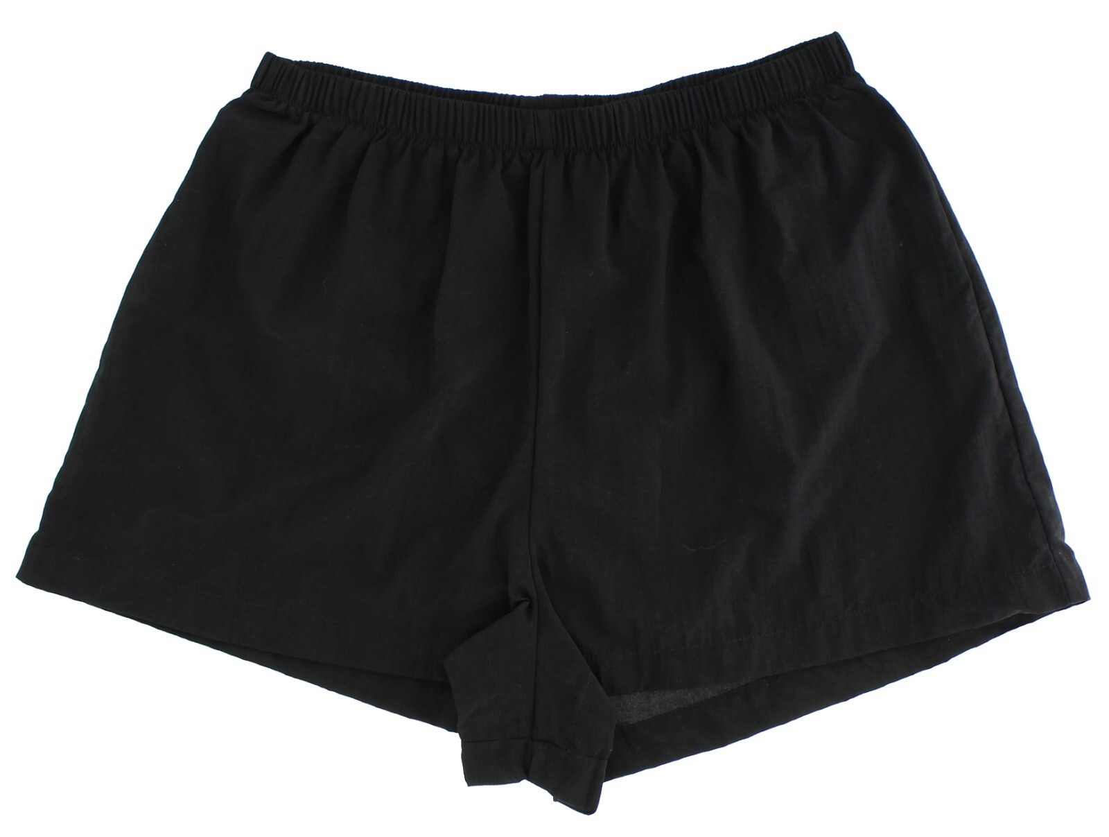 Women’s Swim Shorts 1.5-Inch Inseam, Full Brief Lining, Elastic Waist, Black, 10