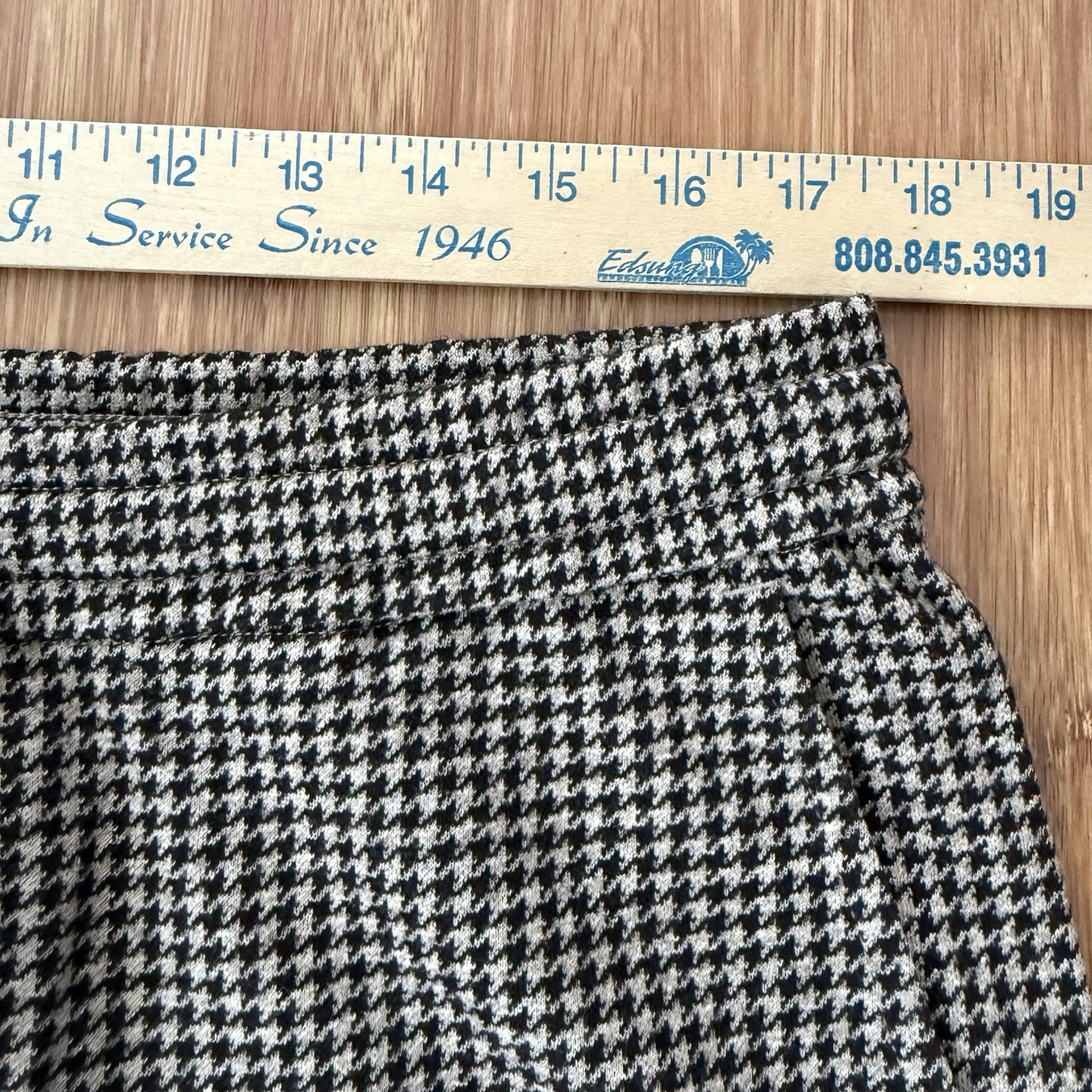 Todd Snyder Wool Blend Trouser Men Large 35×29 Houndstooth Brown Drawstring Pant