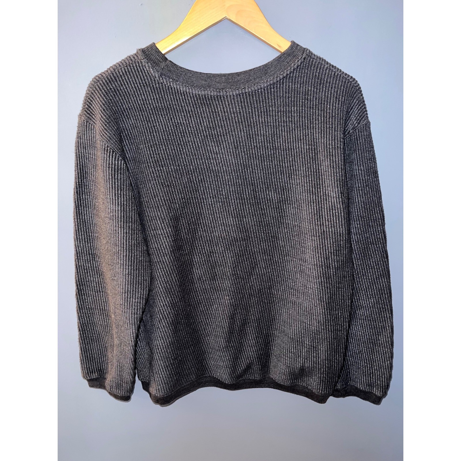 MV Sport Breckenridge Colorado Ribbed Sweatshirt Charcoal Gray Small Pullover