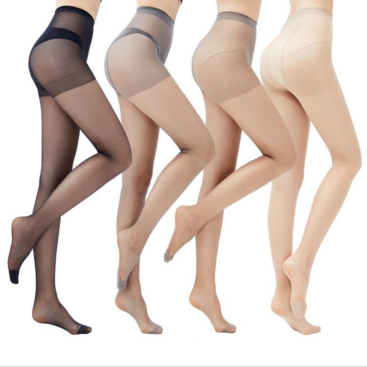 4Pcs Women’s Ultra Sheer Pantyhose Skin Tone Black Tight Tear Resistant Stocking