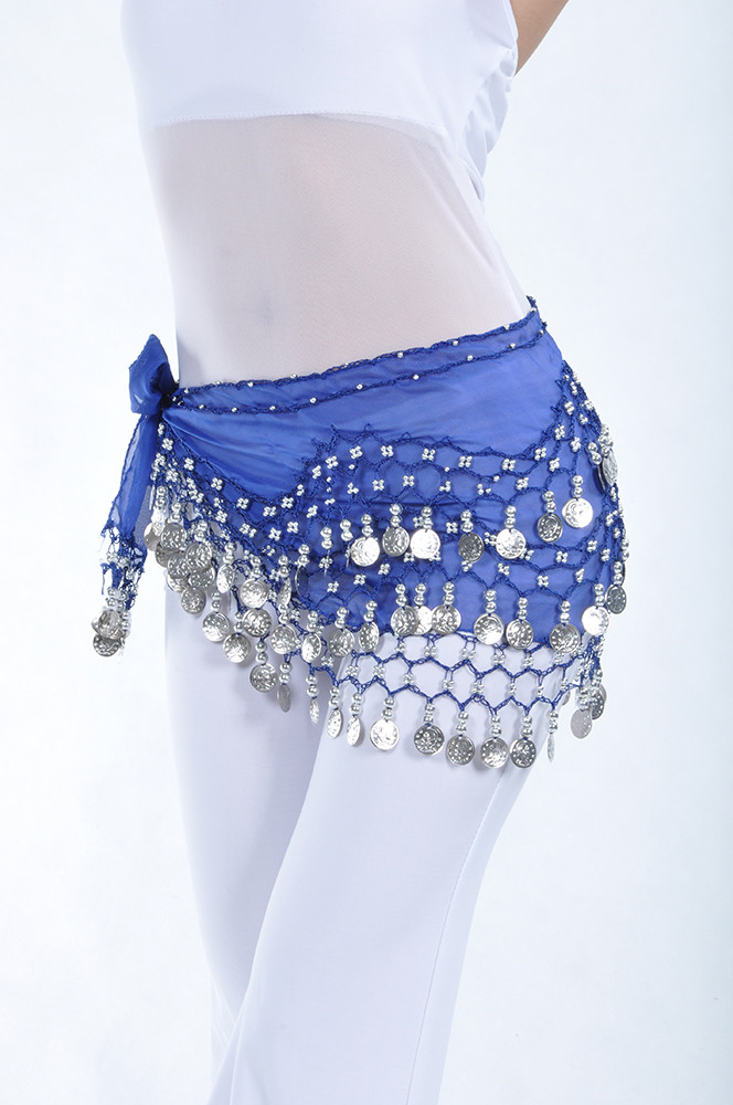 Women’s 3 Rows Belly Dance Waist Chain Belt Hip Wrap Scarf Belly Dancing Costume