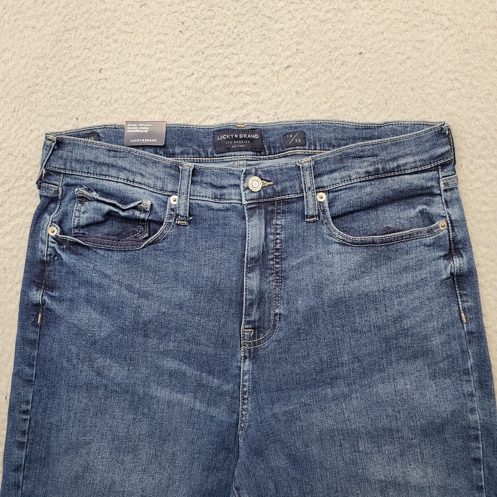 Lucky Brand Flare Stevie Jeans Womens 14/32 Blue Denim 2 Way Stretch High Rise