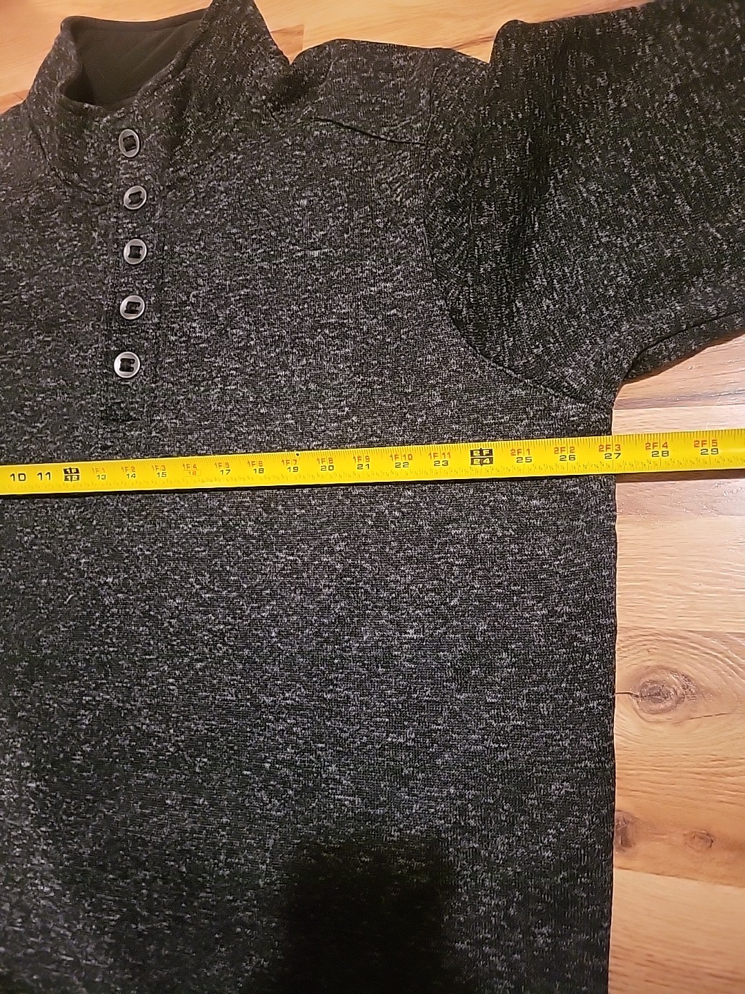 Red Head Henley Pullover Sz 2XL Black Charcoal Heather 1/4 Button EUC