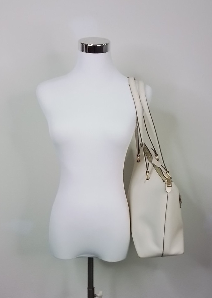Coach Gallery Leather Tote Purse Gold/Chalk F79608 #J3032