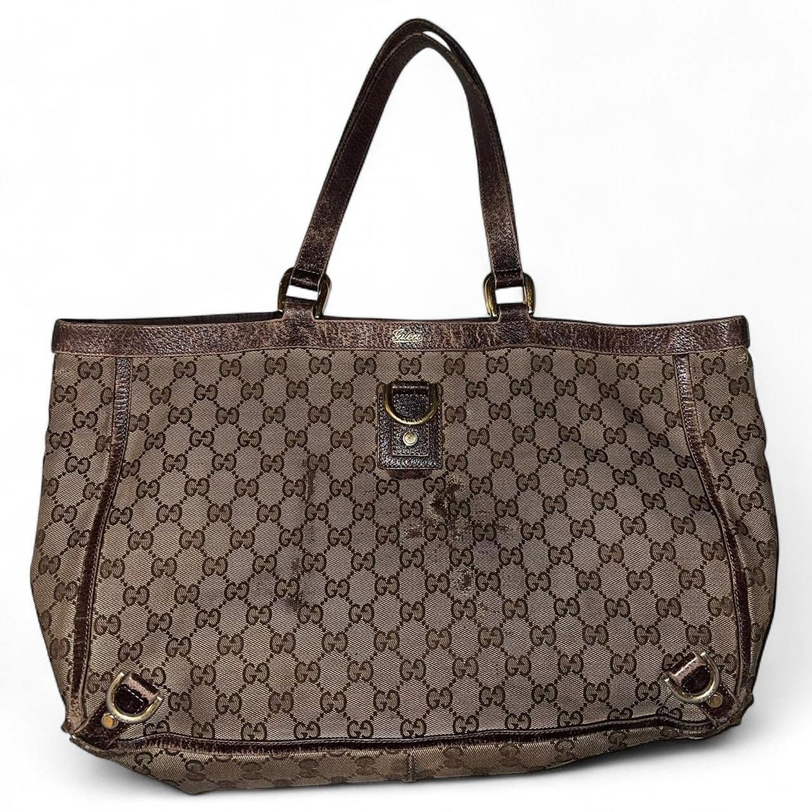 Gucci GG Supreme Monogram Canvas Large Tote Bag Vintage Y2K Made in Italy