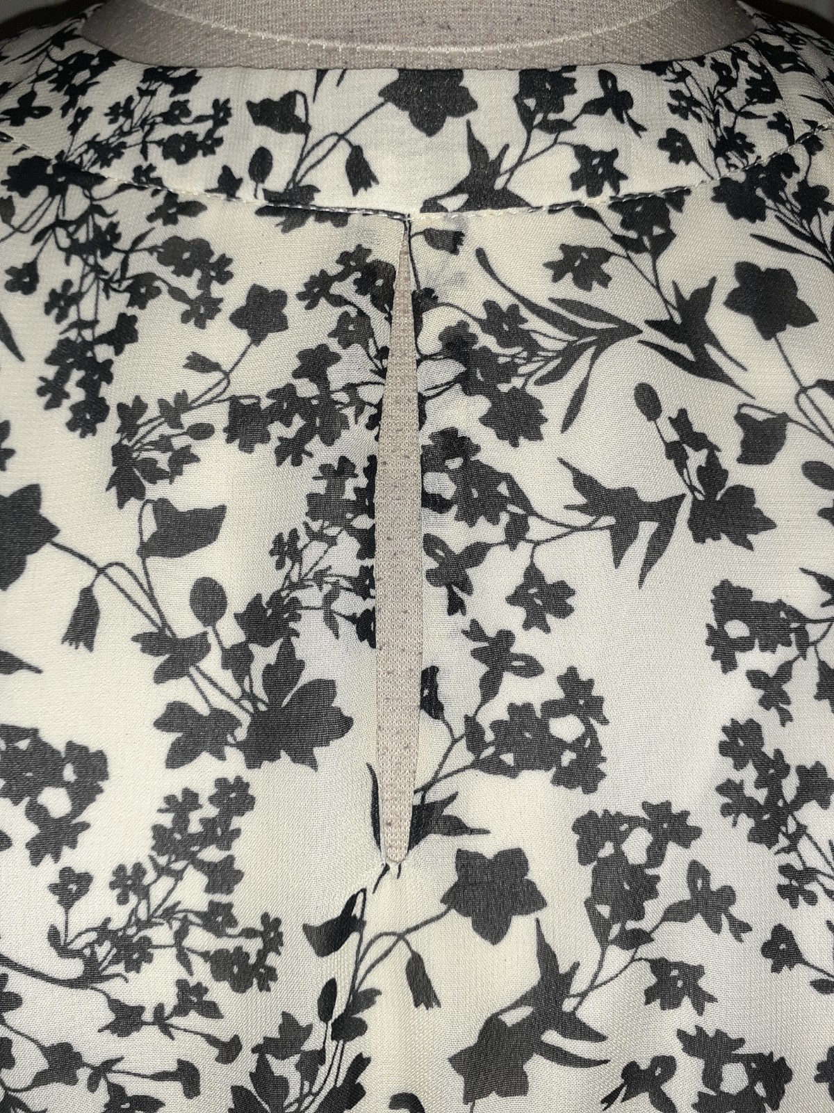 NEW LANE BRYANT Plus Size 14W A-Line Dress Ivory Black Floral Sleeveless Midi
