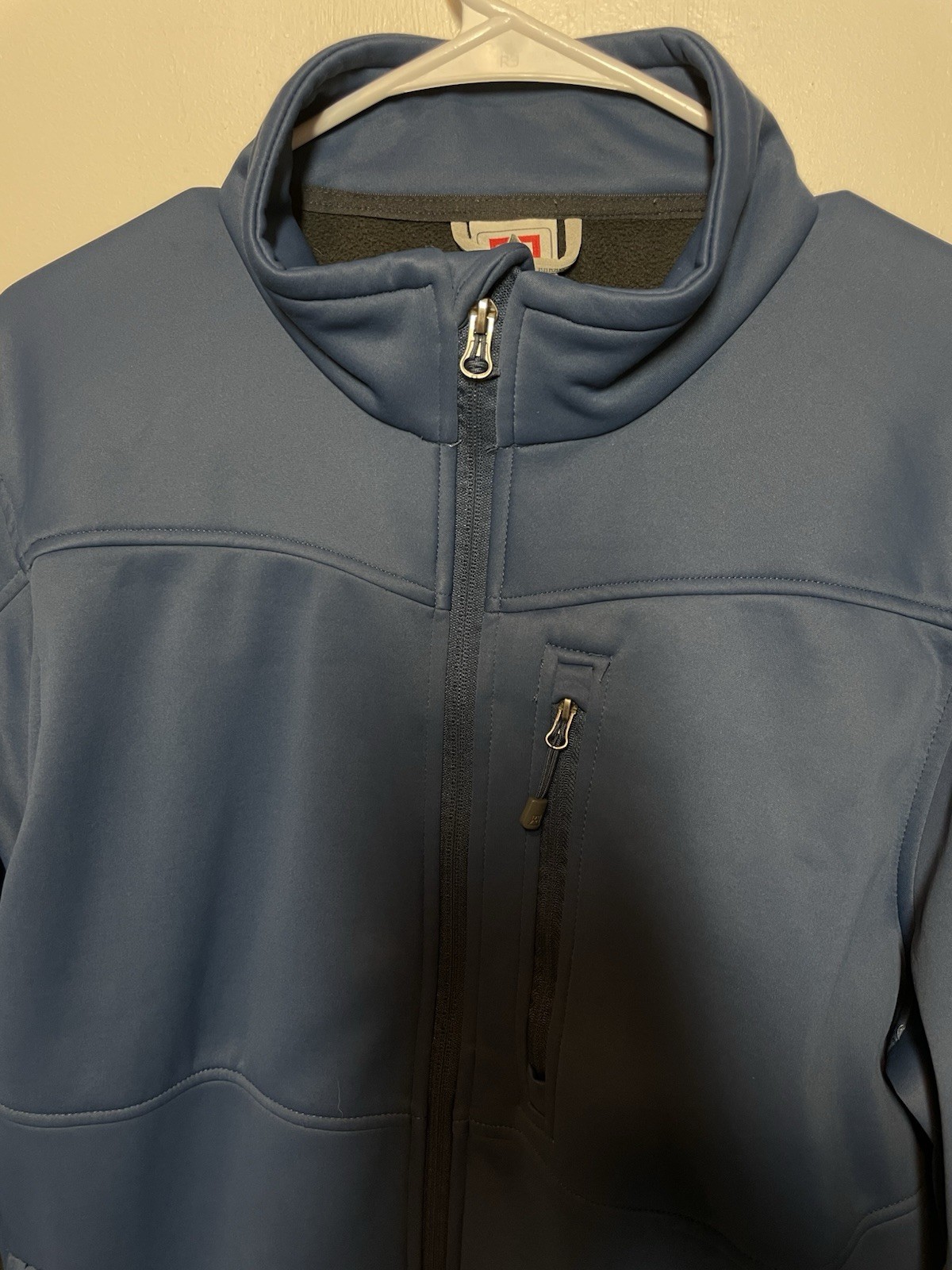 Avalanche Men’s Blue Softshell Full Zip Jacket M Regular Stand-Up Collar