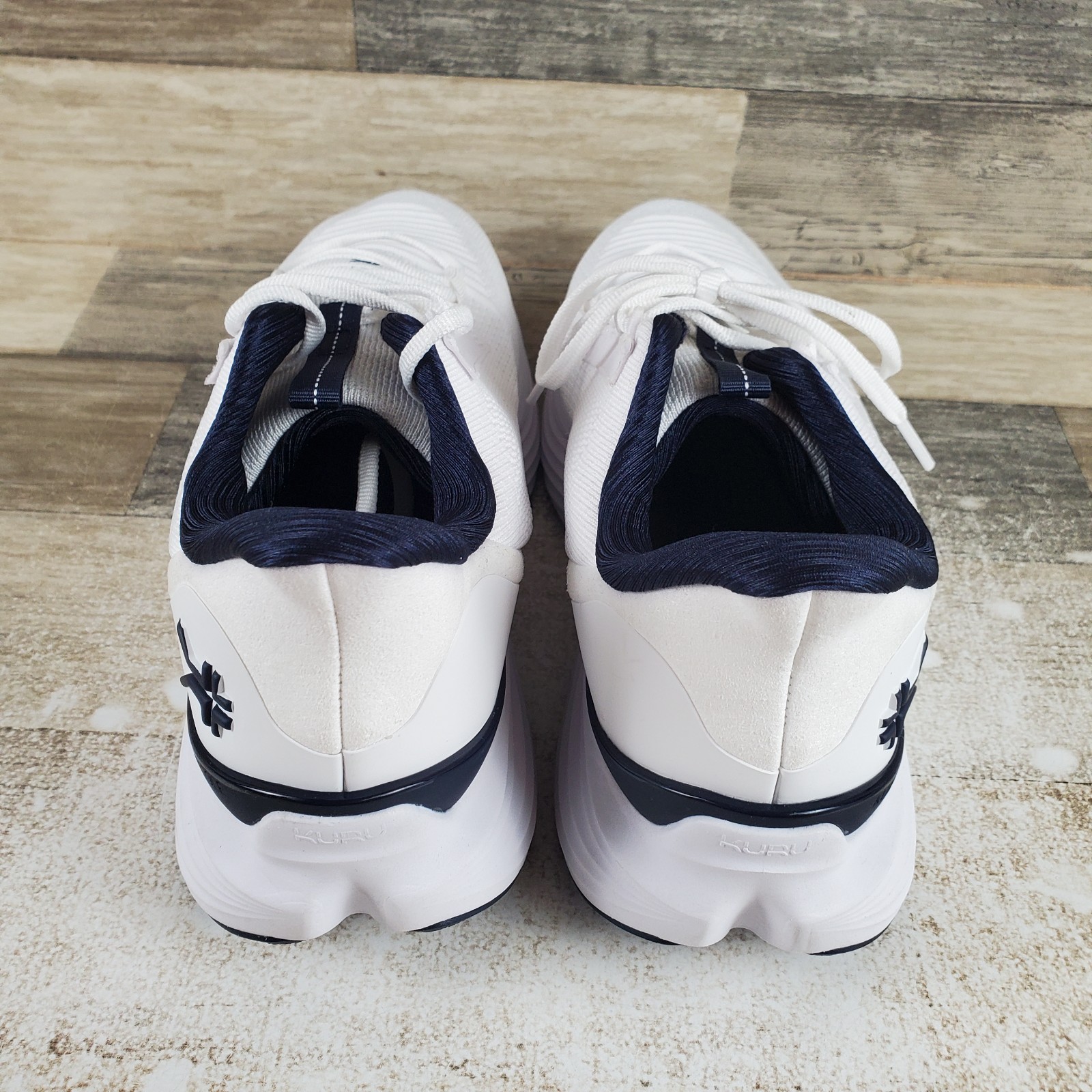 KURU Atom 2 Mens Shoes Sz 7.5 M Running Bright White Indigo Lace Up Sneakers