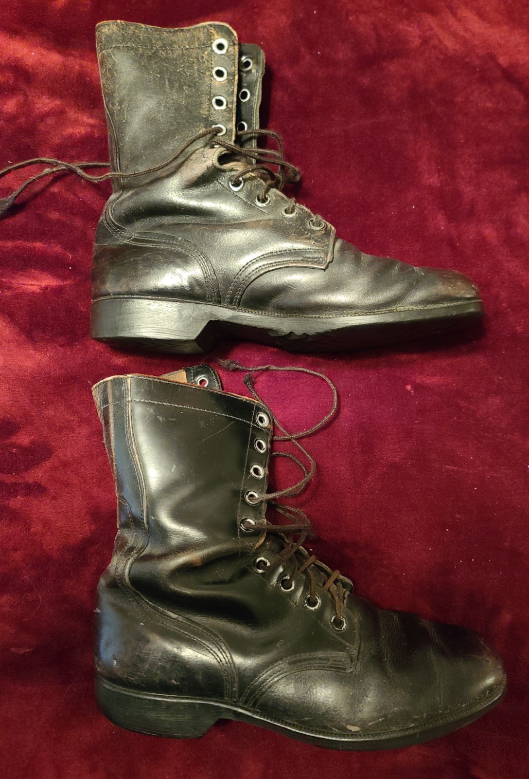 Vietnam era Mens black combat boots size 11 vintage costume punk