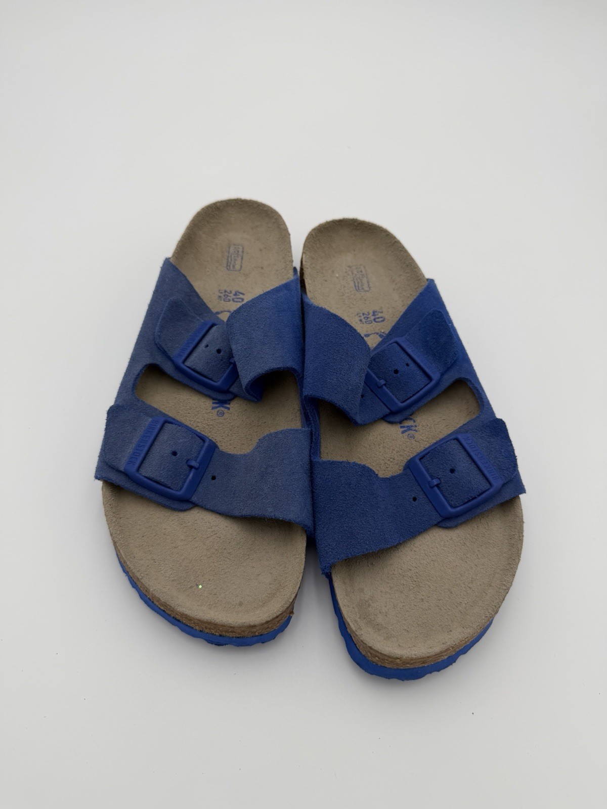 Birkenstock Arizona Ultra Blue Suede Soft Footbed Narrow Select Size W9, M7