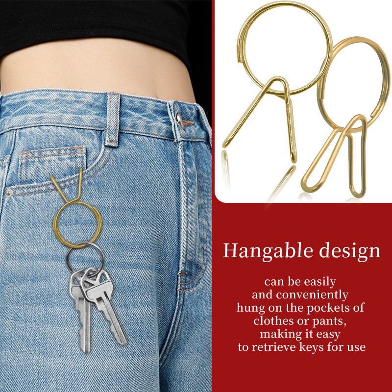 Portable Hangable Durable Key-Organizing Sturdy Carry-Convenient Pocket Key Clip