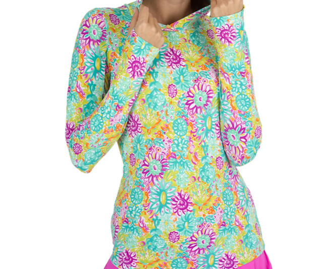 NWT IBKUL Golf Tennis Top Pullover Shirt XS S M Longsleeve Hoodie H2