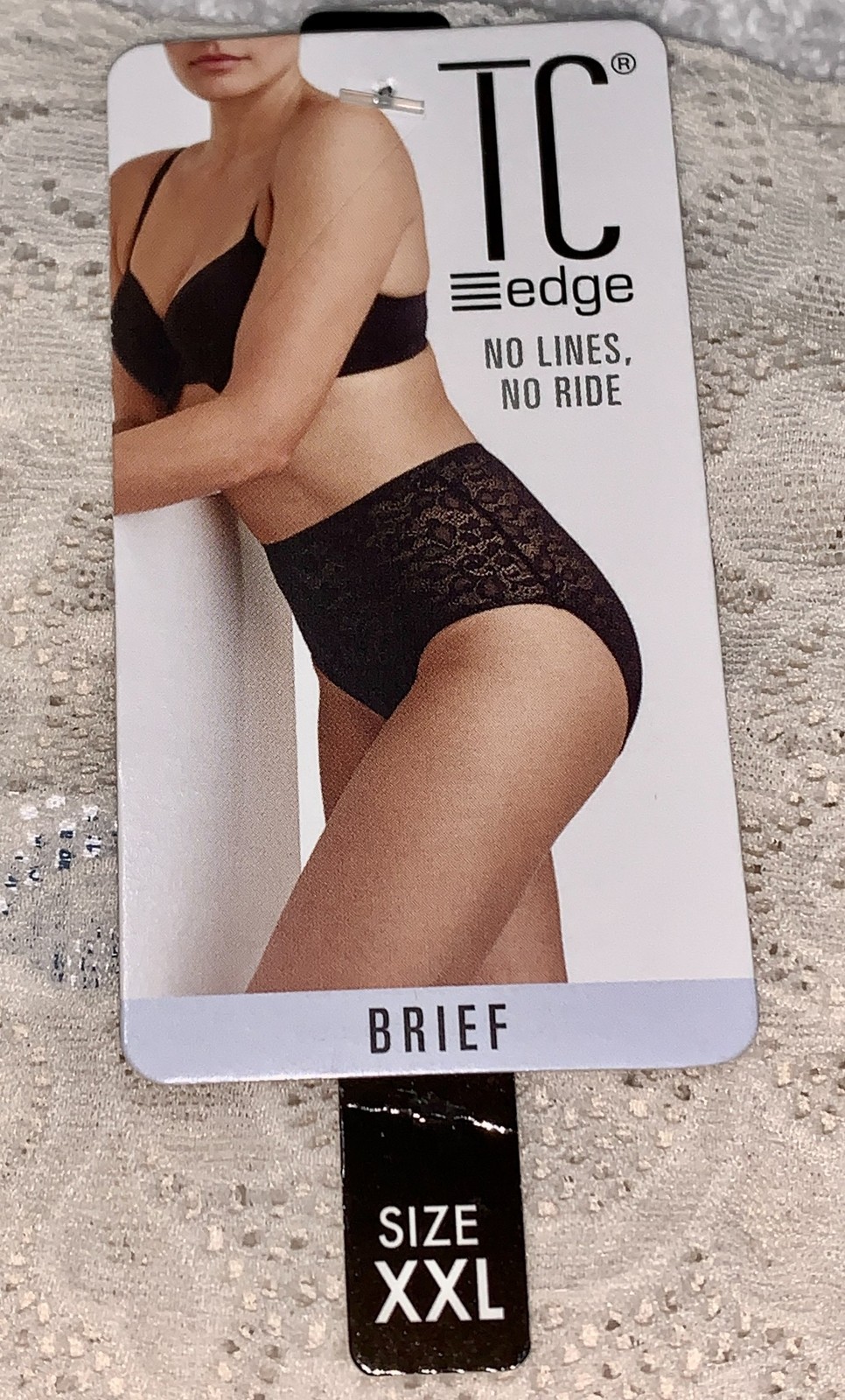 TC FINE INTIMATES Edge Allover Lace Whitecap Brief Panty Womens XL 8 2XL 9