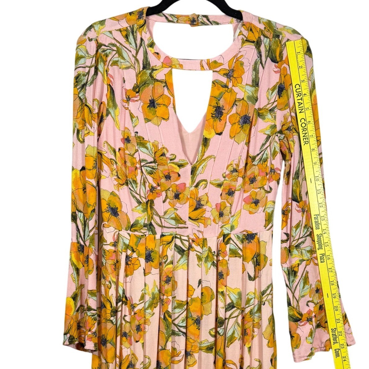 Free People, We the Free Tegan Printed Mini Dress, Long Sleeve Mini Dress Size 4