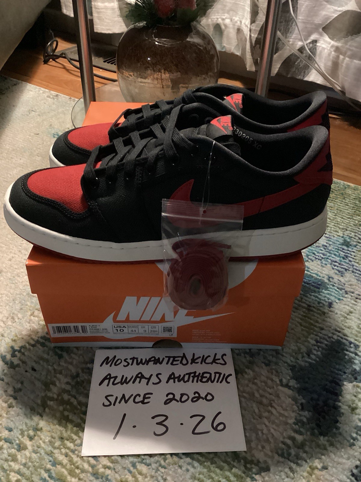 DS 2023 Nike Air Jordan Retro 1 Low AJKO Bred Men’s Sz 10