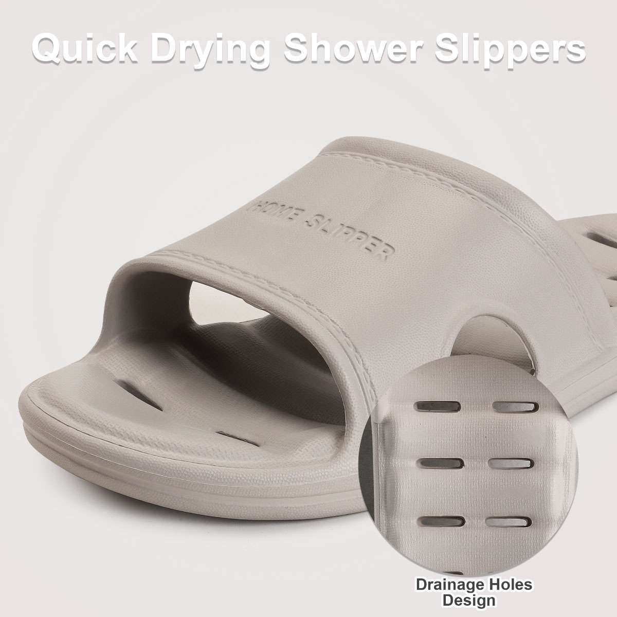 Womens Mens Soft Slippers Bath Shower Non-Slip Bathroom Sandals Outdoor Shoes