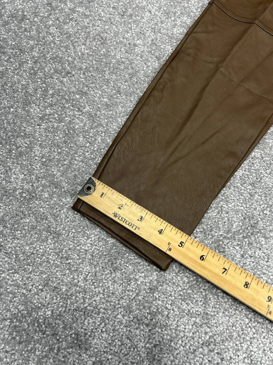 Good American Faux Leather Legging Pants Womens 4 Brown High Rise Skinny Leg New