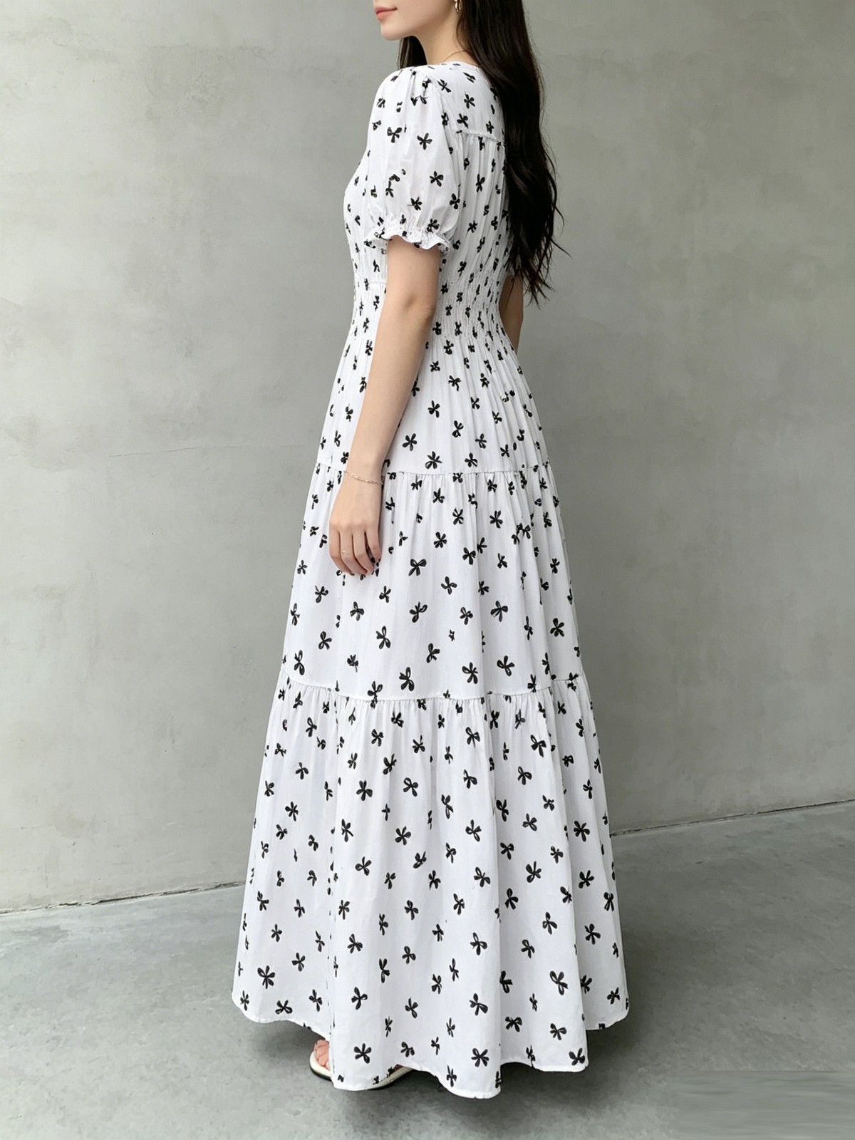 Ladies Elegant Boho Soft Dress Elastic Waist Breathable Fabric All Size Fit