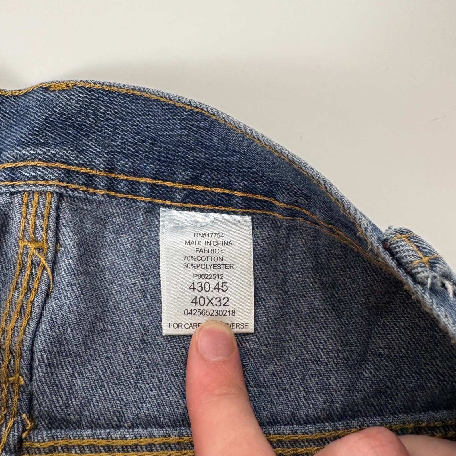 Vintage Key 2000’S Y2K Relaxed Fit Dark Wash Denim Carpenter Jeans W40 x L32