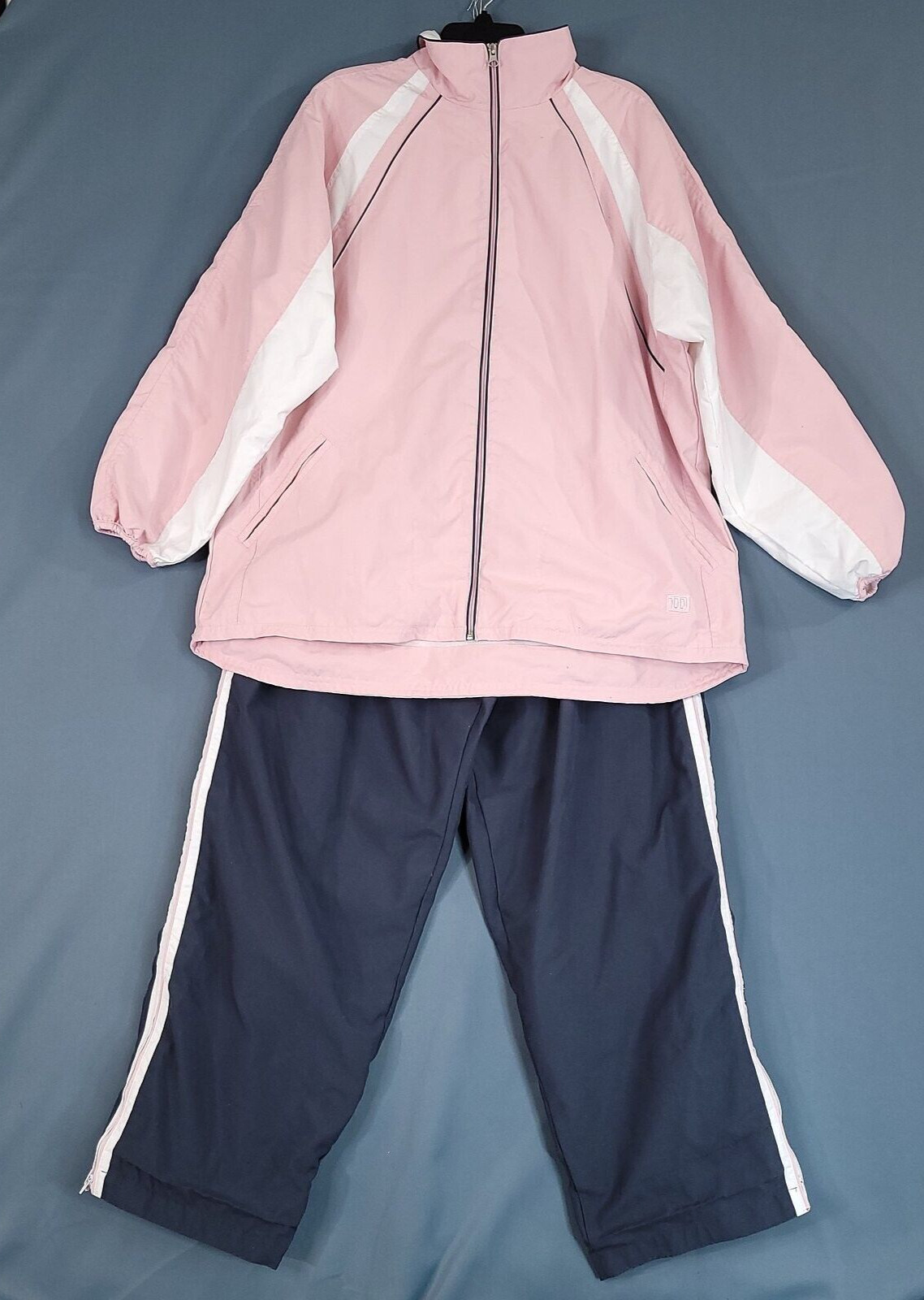 Wilson Women’s Track Suit Full Zip Jacket Elastic Waistband Pants Pink Size 1X