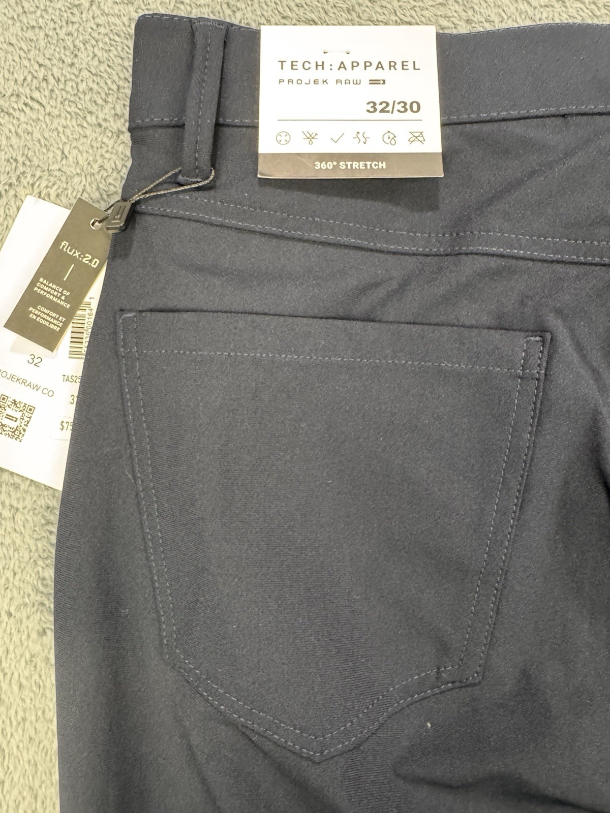 Projeck Raw Bungee Tech Pant Men 32×30 Navy 5 Pkt TAS25100 Straight NWT $75
