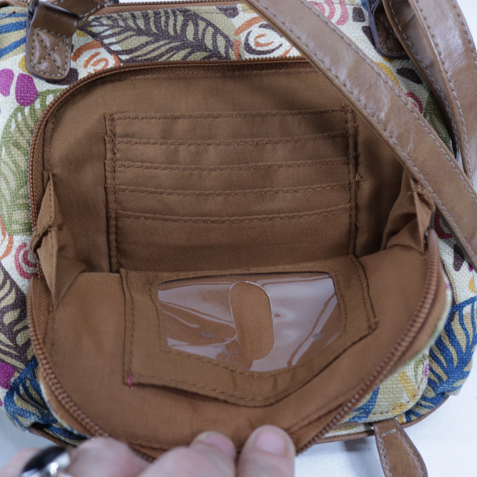 Relic Crossbody Handbag S Multicolor Floral Canvas Nylon Organizer Pockets Cards