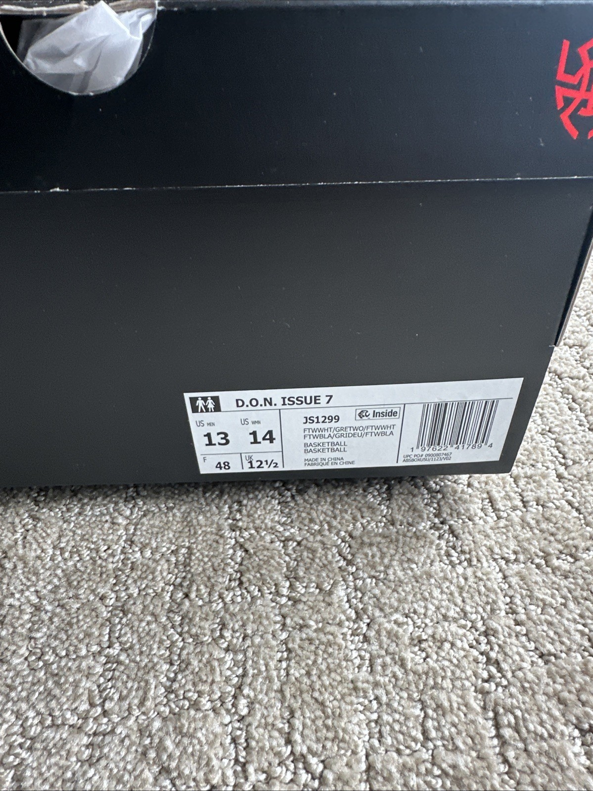 Size 13 – adidas D.O.N. Issue #7 White Grey
