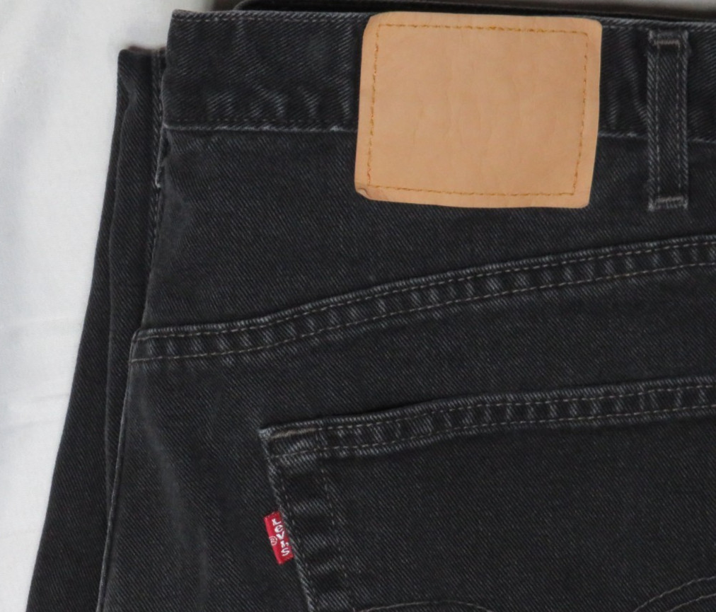 LEVIS BLACK JEANS 505 VINTAGE 40×30 REGULAR STRAIGHT CLASSIC DENIM CANADA 2001