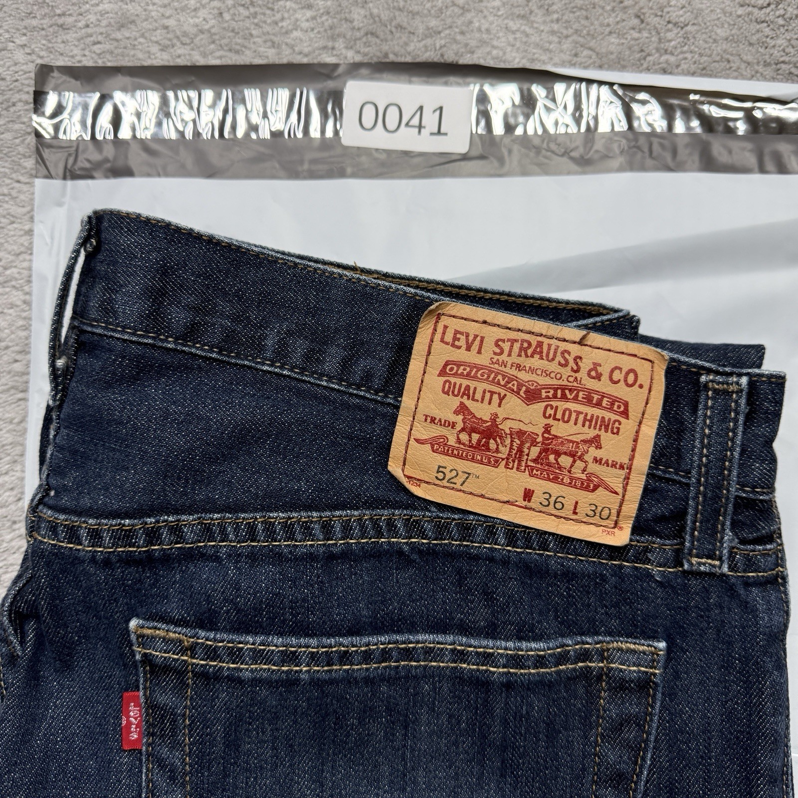 Levi’s 527 Vintage Y2K Low Boot Cut Jeans Mens 36×30 Dark Wash Blue Denim