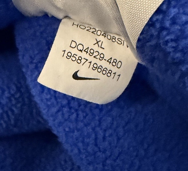 NIKE XL Therma-FIT Legacy Puffer Jacket Blue White Swoosh Full Zip dq4929 Men’s